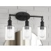 3 LT 100W MB CLYDE VANITY WITH CLR SEEDY