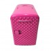 Frigidaire 9-Can Mini Retro Beverage Fridge 4-Liter Diamond Door EFMIS222-Pink