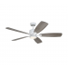 Luminance Kathy Ireland Ion Eco LED 72" Ceiling Fan, Satin White with Timber Grey Blades