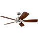 Luminance Kathy Ireland Ion Eco LED 60" Ceiling Fan Brushed Steel Walnut Blades
