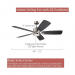 Luminance Kathy Ireland Ion Eco LED 60" Ceiling Fan Brushed Steel Walnut Blades