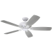 Luminance Kathy Ireland Penbrooke Eco 60" Ceiling Fan Satin White w/ Timber Grey Solid Wood Blades