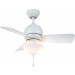 Noble Comfort AM319105 30" Ceiling Fan, White Color with SW46 Wall Control