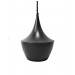 Sunset 1-Light Medium Base ALUM. Mini-Pendant with Bulb Black color - T10376L