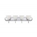 Sunset Lighting 30" 4-Light Polished Chrome Transitional Vanity Light Bar Frosted Milk Glass F3584-15