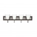 Sunset Lighting 4-Light 100W Vanity Square Milk Glass, Oiled Bronze Finish F3684-44