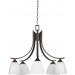 Sunset Lighting 5-Light 100W Starling Chandelier Down Provincial Bronze F19006-64