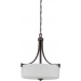 Sunset Lighting Dalton 3-Light Pendant 100W Opal Etched Glass Dimmable - Provincial Bronze - F18007-64 