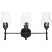 Sunset Stella 3-Light Bathroom Vanity 100W Light Black F27013-31