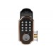 TurboLock Bronze Bluetooth Smart Lock with Lighted Keypad – Single Cylinder Electronic Knob - TL117-BZ